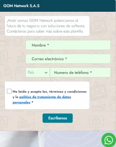 Formulario de WhatApp