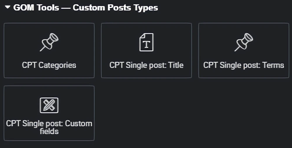 Widgets gom custom posts types