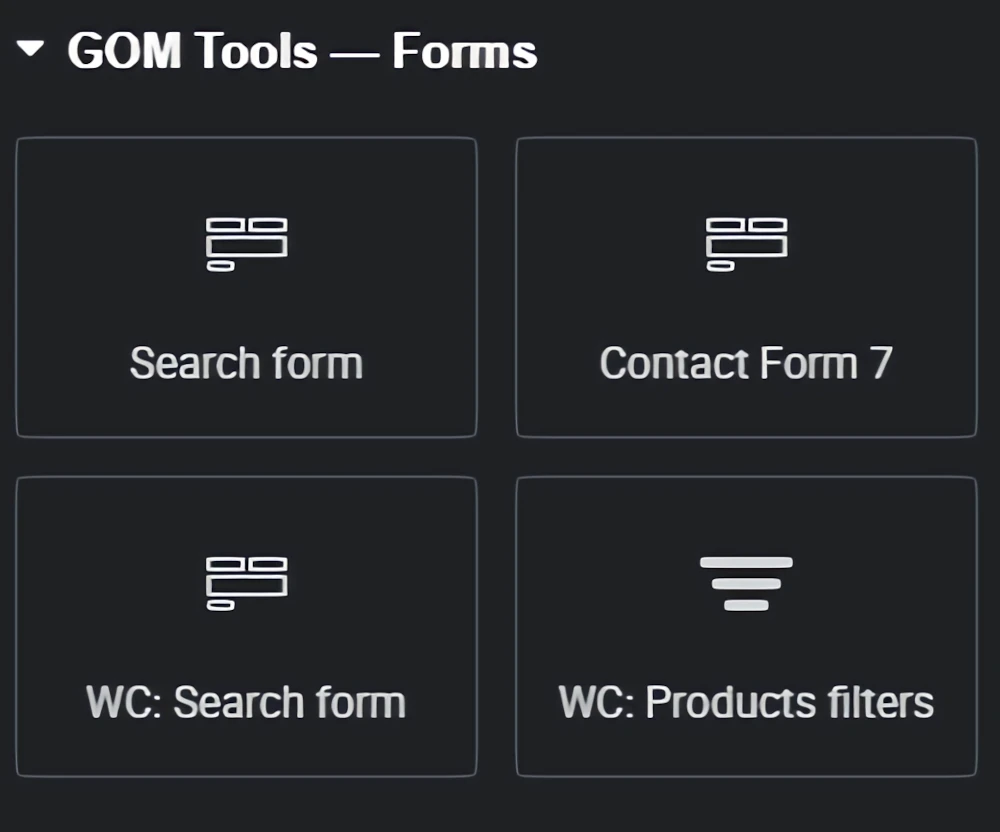Widgets gom forms
